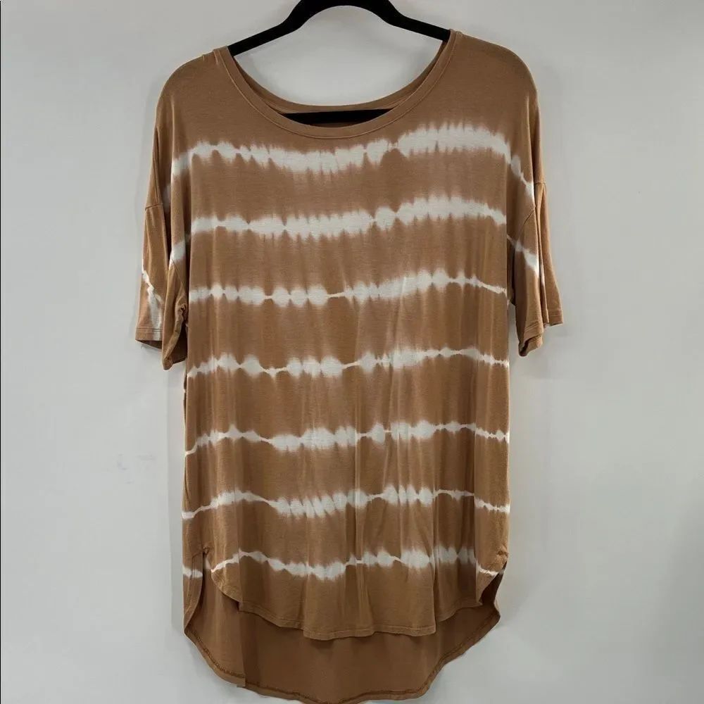 3For$20 Time and Tru Brown Tie-Dye Short Sleeve Top size: M